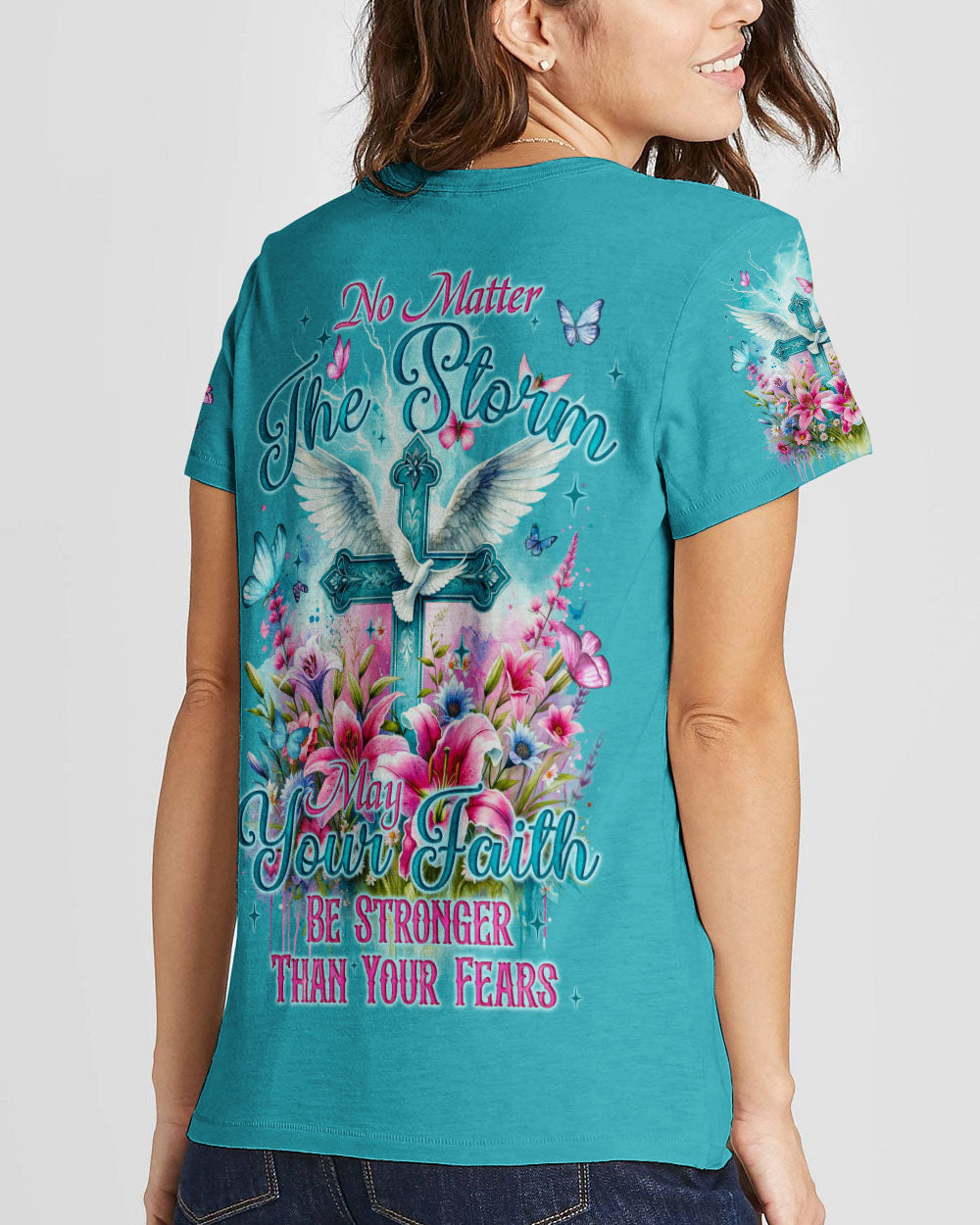 No Matter The Storm Women's All Over Print Shirt - Tyqy2610232