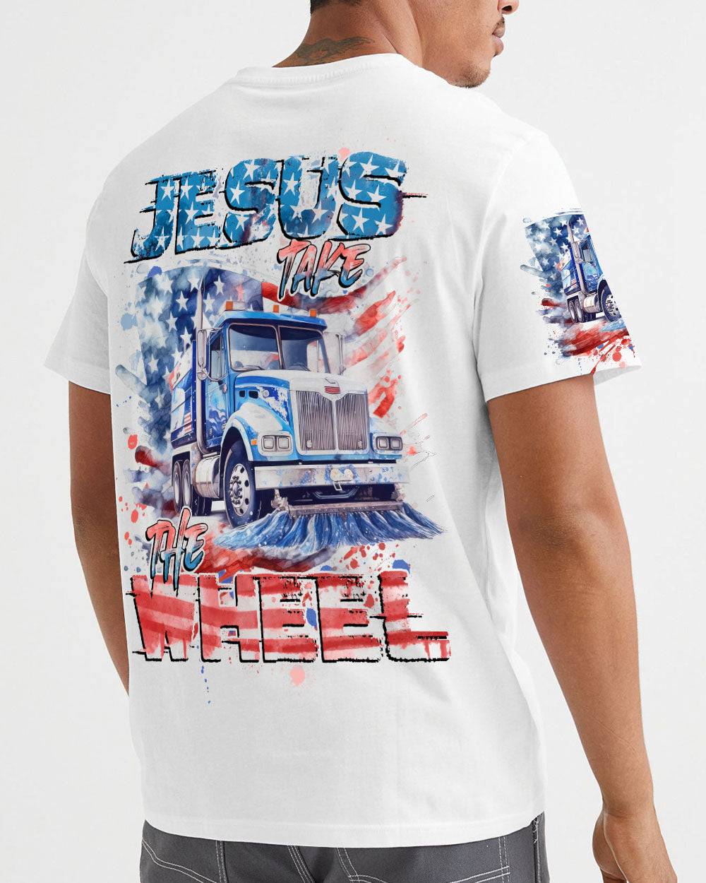 Jesus Take The Wheel Sweeper Truck Men's All Over Print Shirt - Tytd0104241