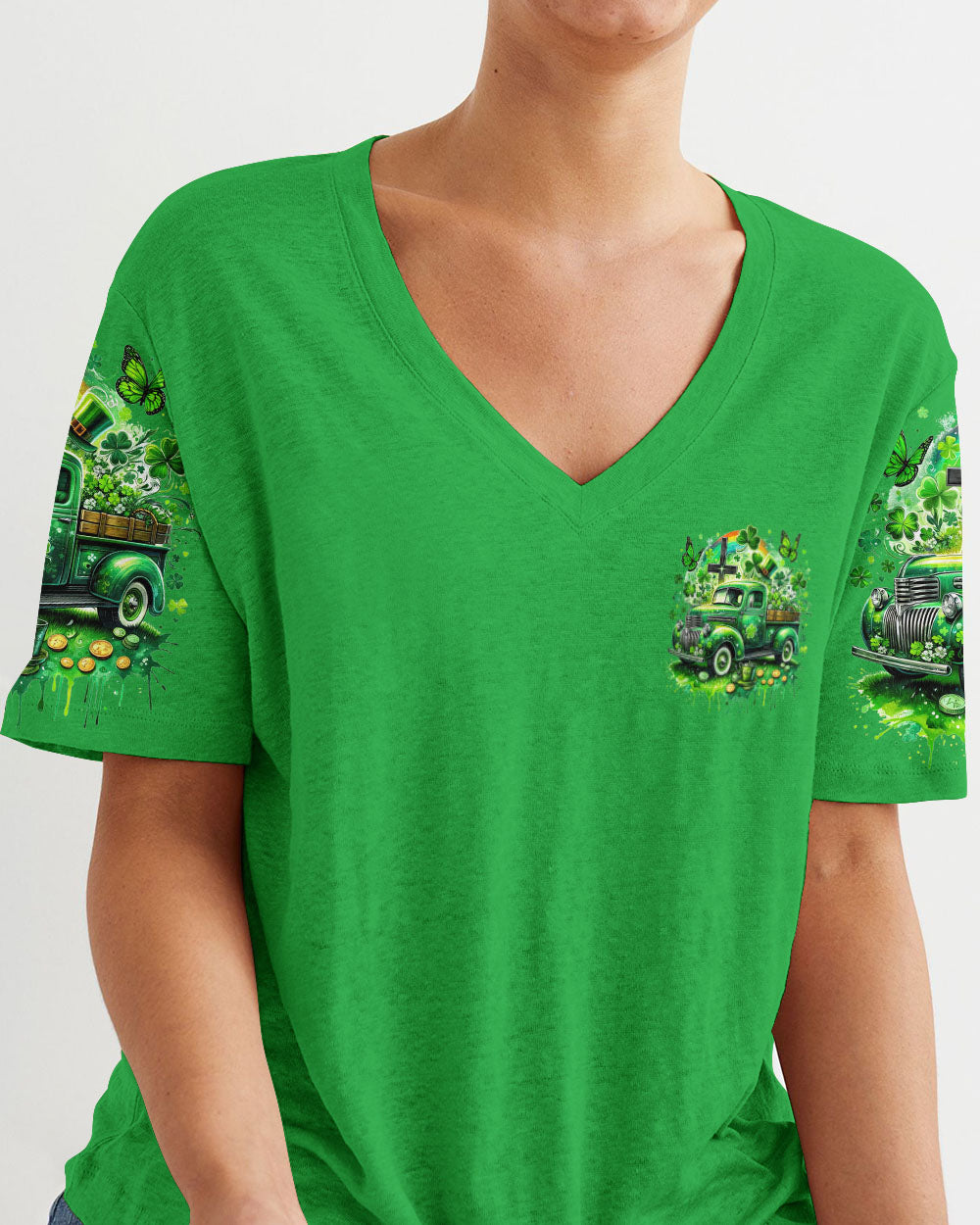 Jesus Take The Wheel Patrick's Day Women's All Over Print Shirt - Tytd0301242