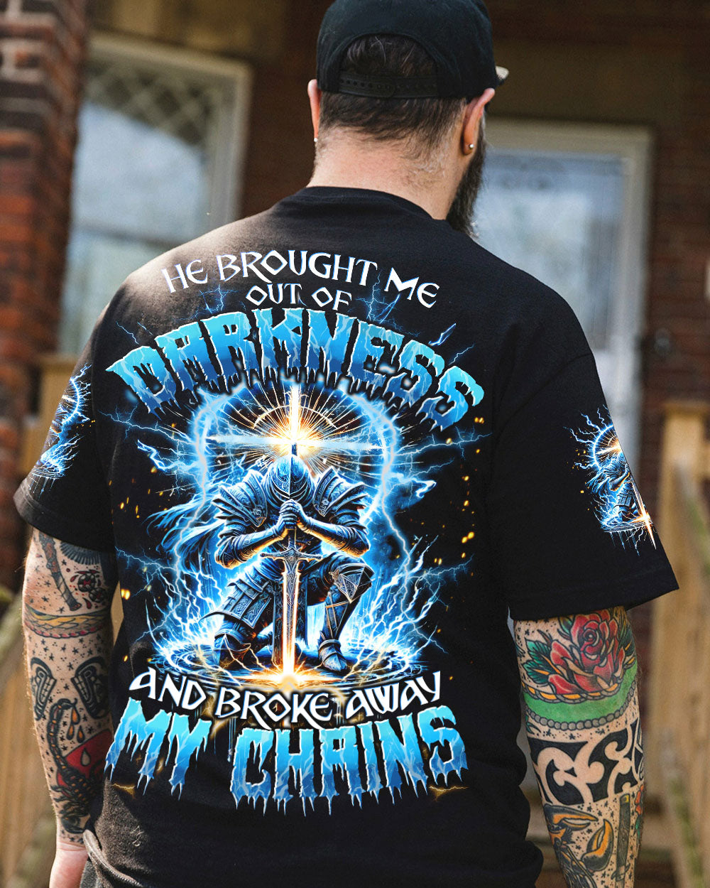 He Brought Me Out Of Darkness Men's All Over Print Shirt - Tytd0511243