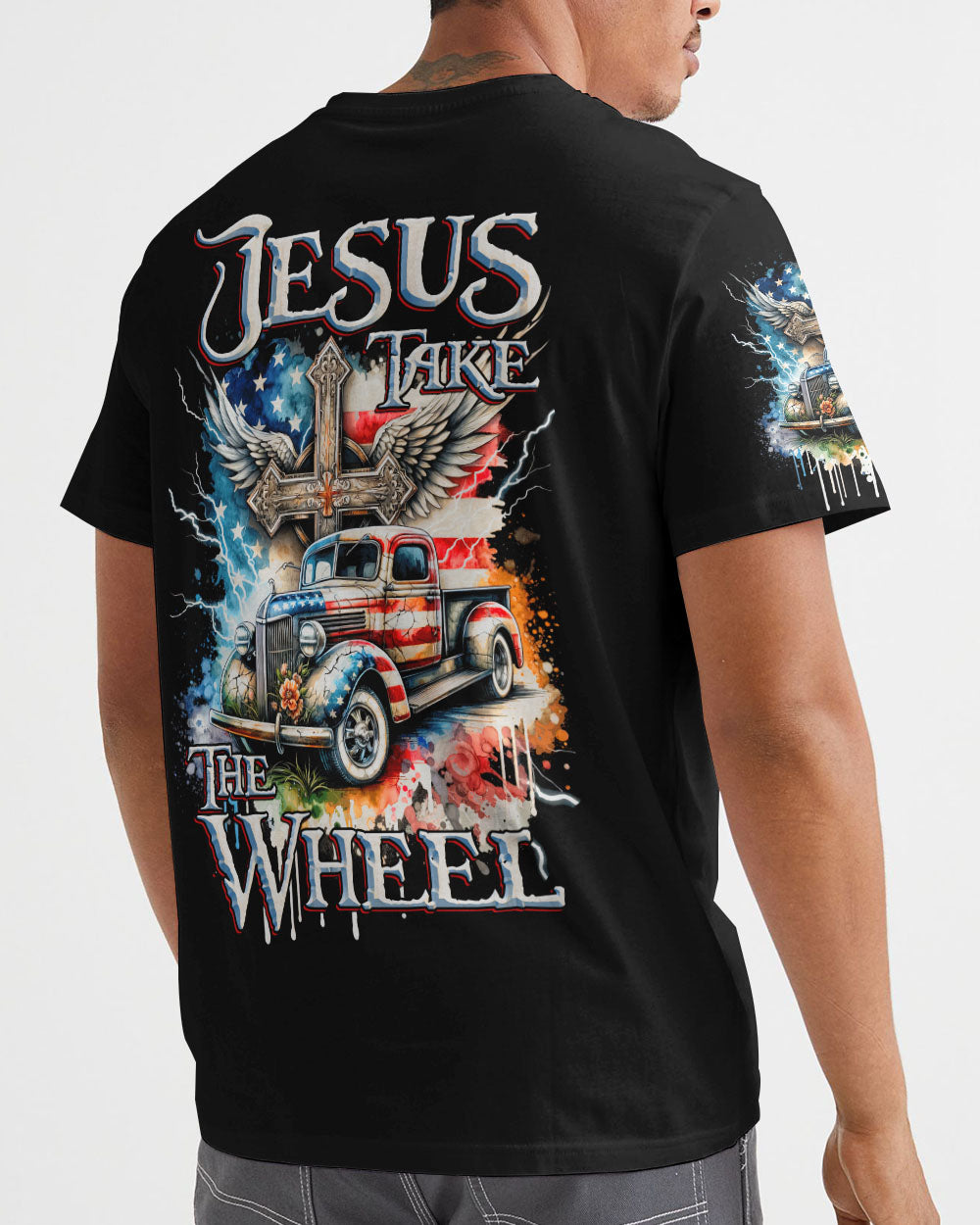 Jesus Take The Wheel Men's All Over Print Shirt - Tytd1811231