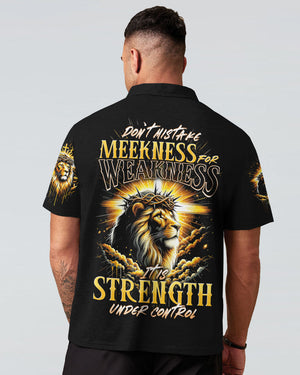 Don't Mistake Meekness For Weakness Lion Men's All Over Print Shirt - Tytd1901242