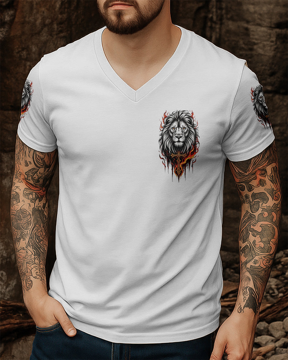I Can Do All Things Lion Men's All Over Print Shirt - Tytd2001261