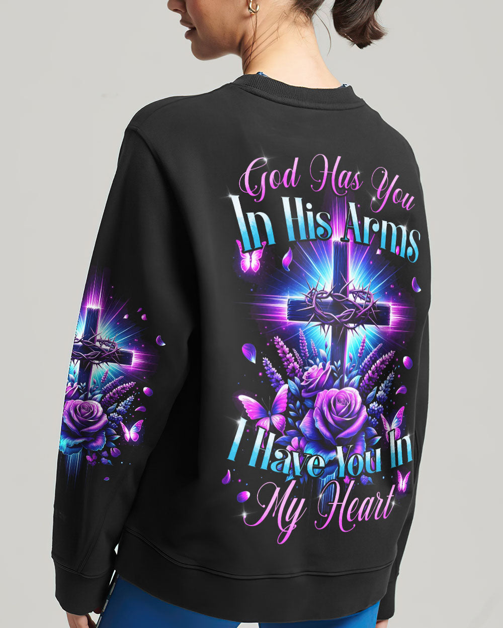 God Has You In His Arms Women's All Over Print Shirt - Tytd2712231