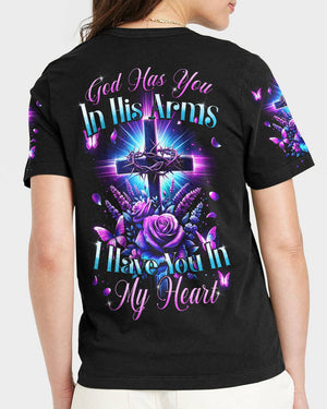 God Has You In His Arms Women's All Over Print Shirt - Tytd2712231
