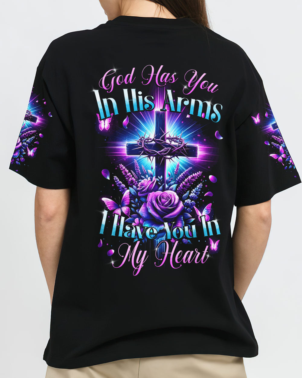 God Has You In His Arms Women's All Over Print Shirt - Tytd2712231