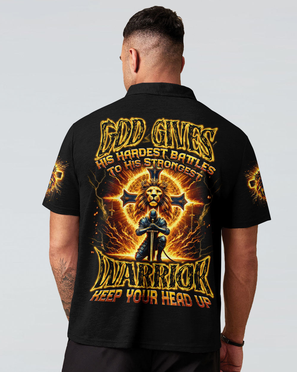 God Gives His Hardest Battles Men's All Over Print Shirt - Tytd2810241