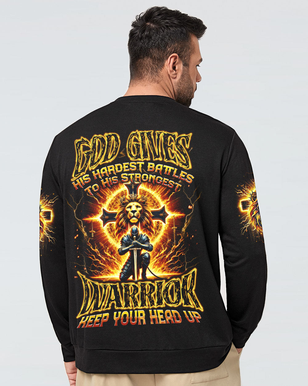 God Gives His Hardest Battles Men's All Over Print Shirt - Tytd2810241