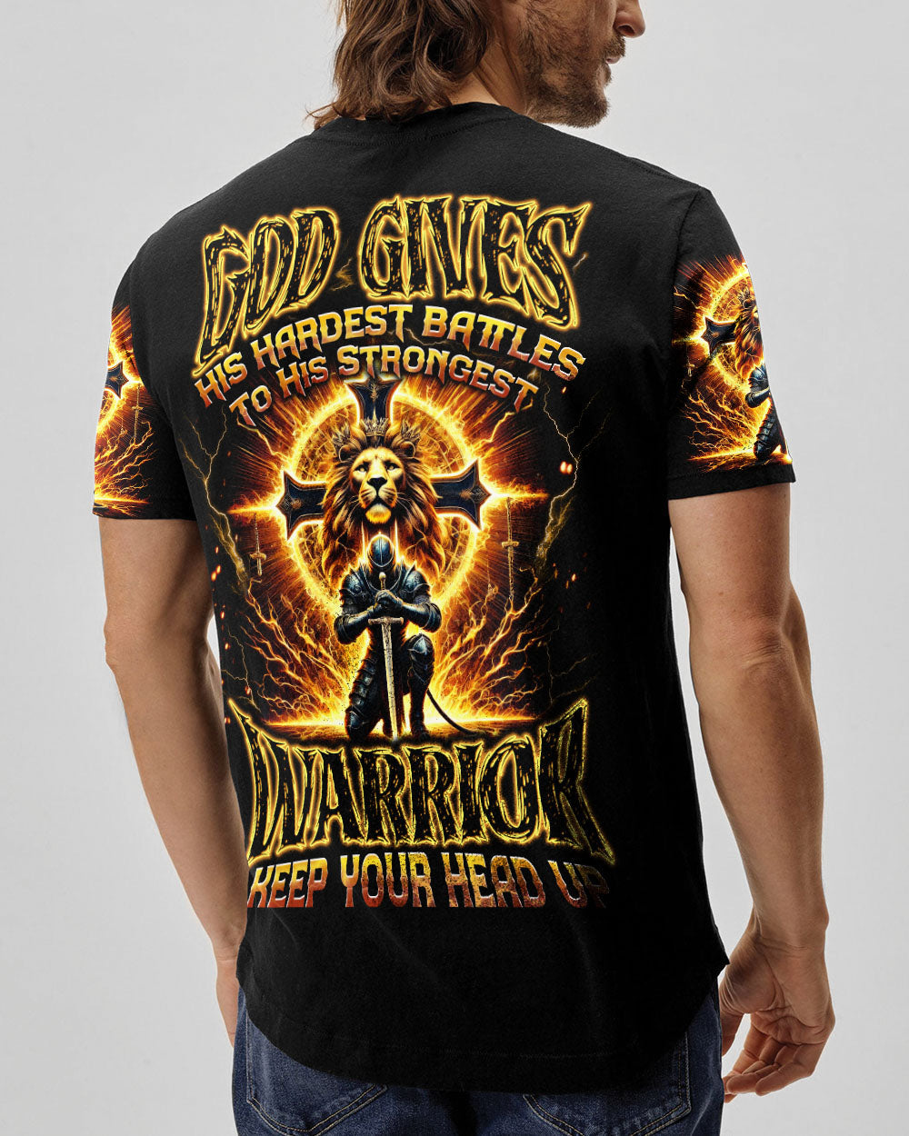 God Gives His Hardest Battles Men's All Over Print Shirt - Tytd2810241