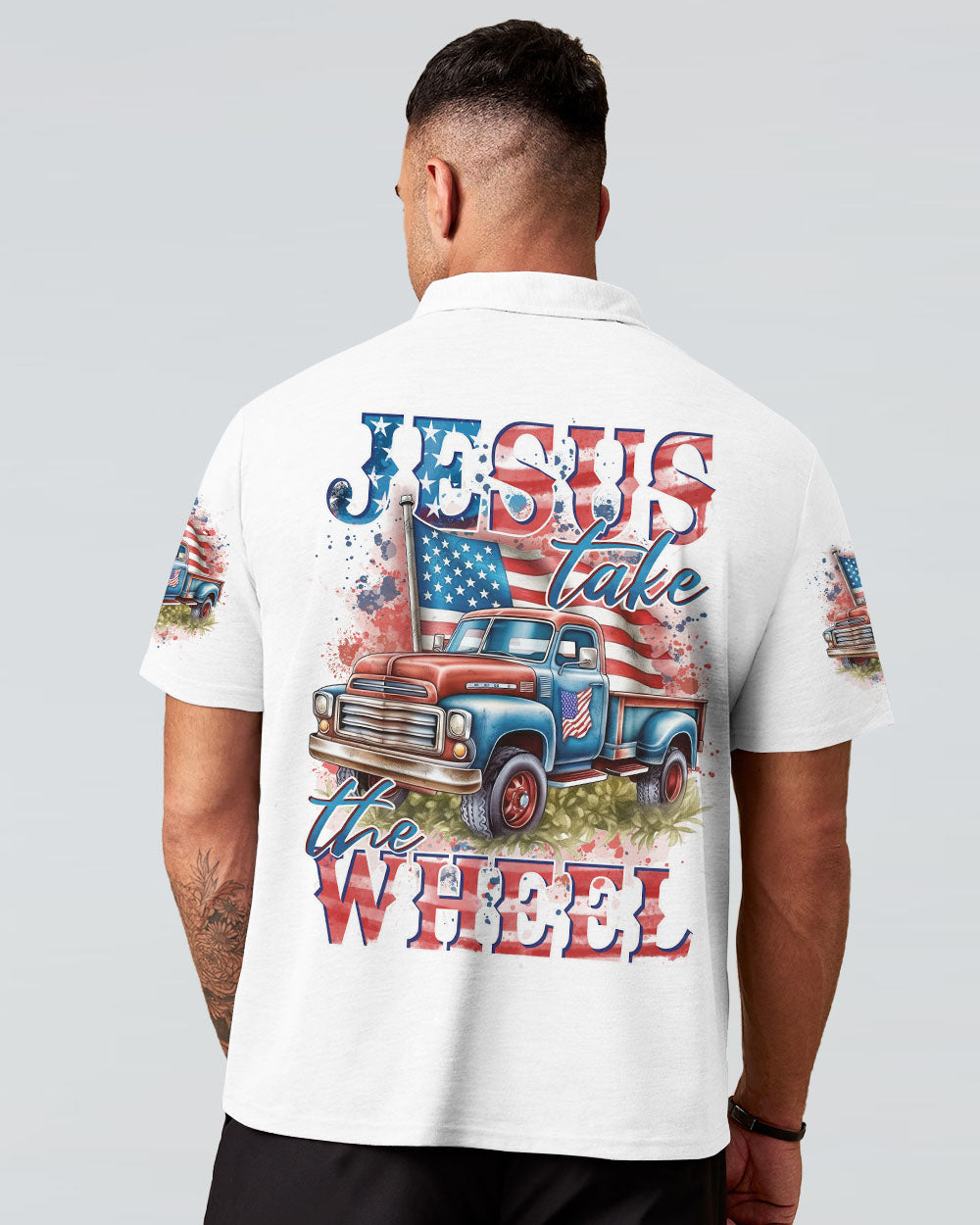 Jesus Take The Wheel Men's All Over Print Shirt - Tytd3003241