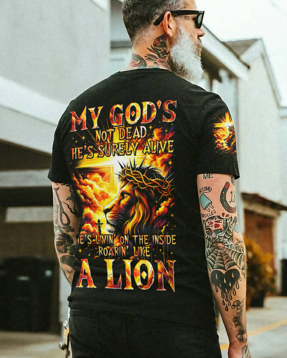 My God's Not Dead Lion Men's All Over Print Shirt - Tytm2301243