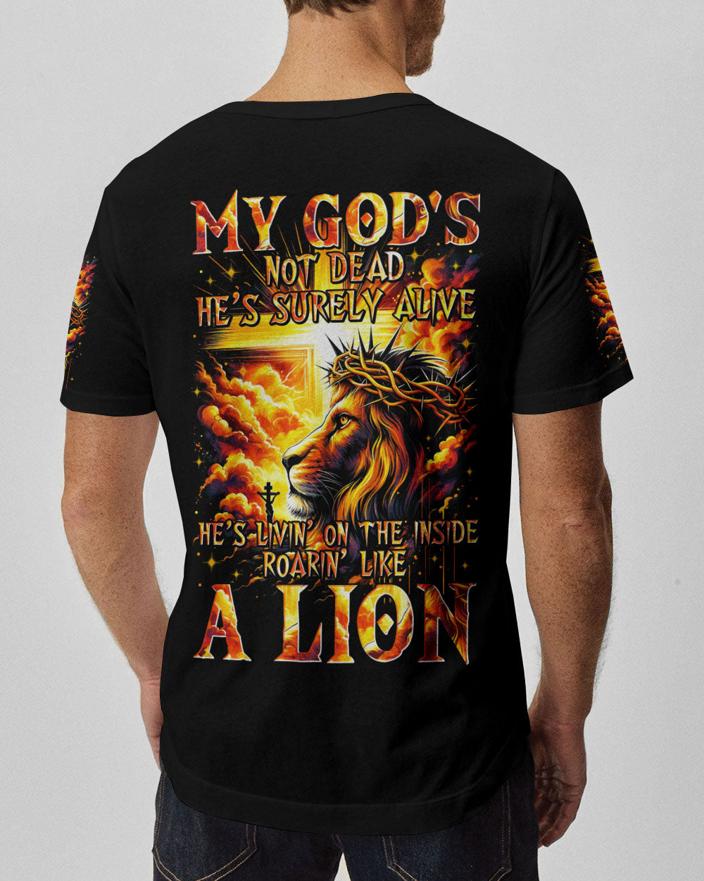 My God's Not Dead Lion Men's All Over Print Shirt - Tytm2301243