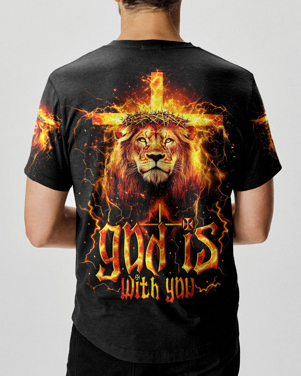 God Is With You Lion Men's All Over Print Shirt - Tytm2512243