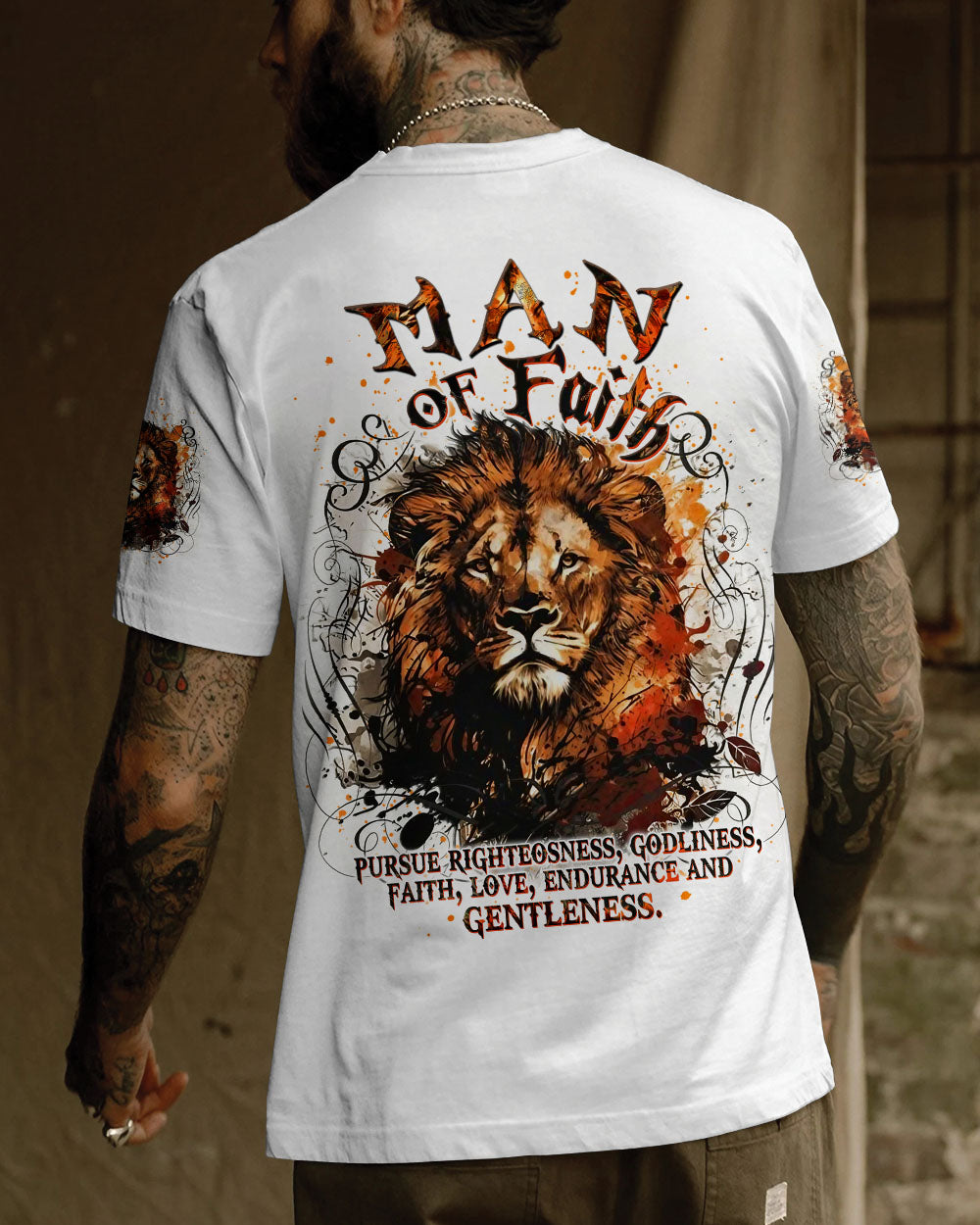 Man of Faith Lion Men's All Over Print Shirt - Yhdu0901251