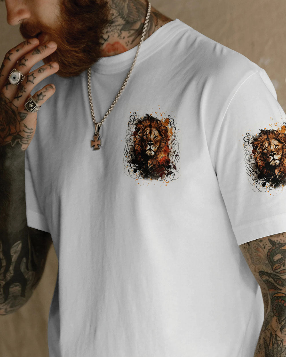 Man of Faith Lion Men's All Over Print Shirt - Yhdu0901251