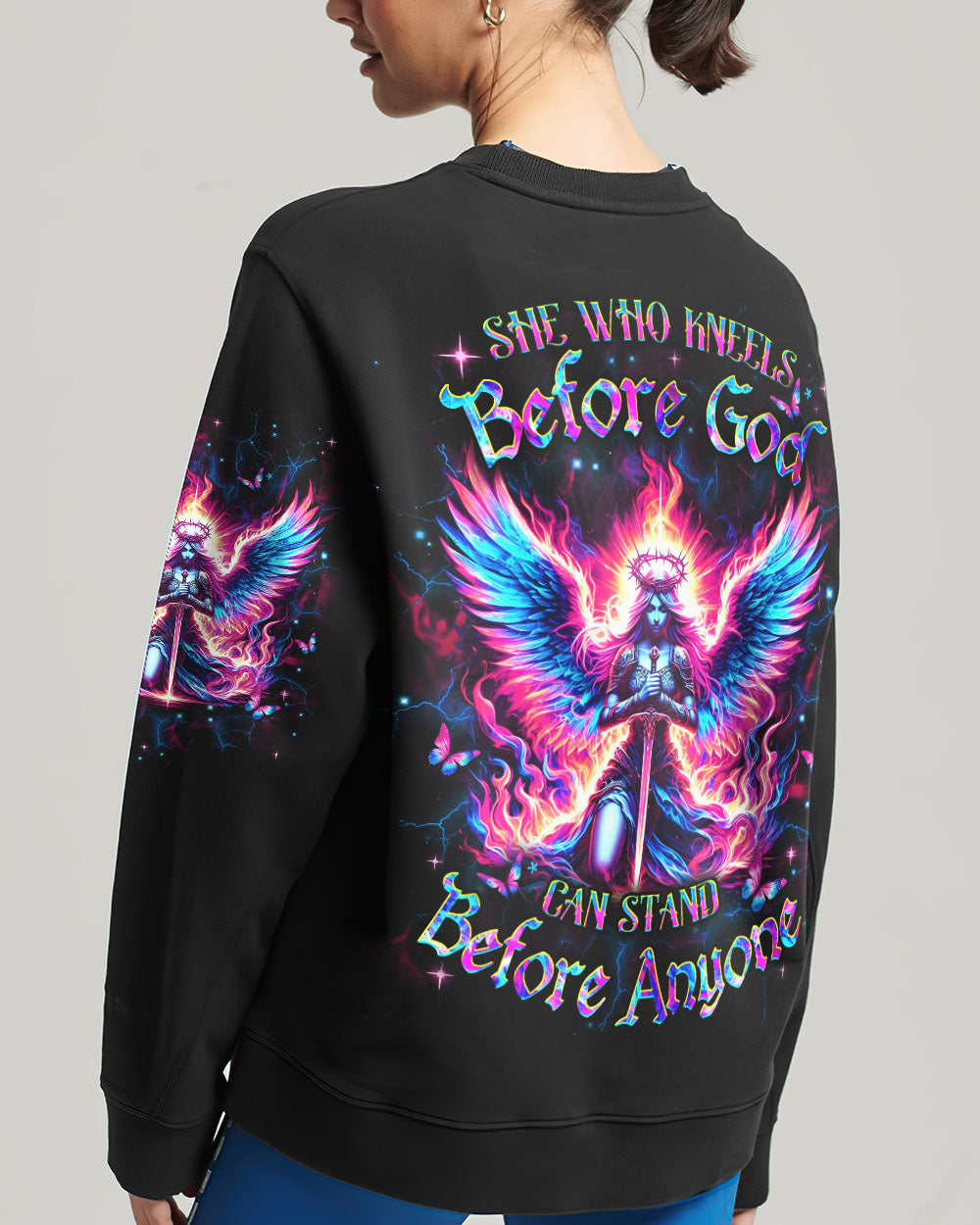 She Who Kneels Before God Women's All Over Print Shirt - Yhdu1005244