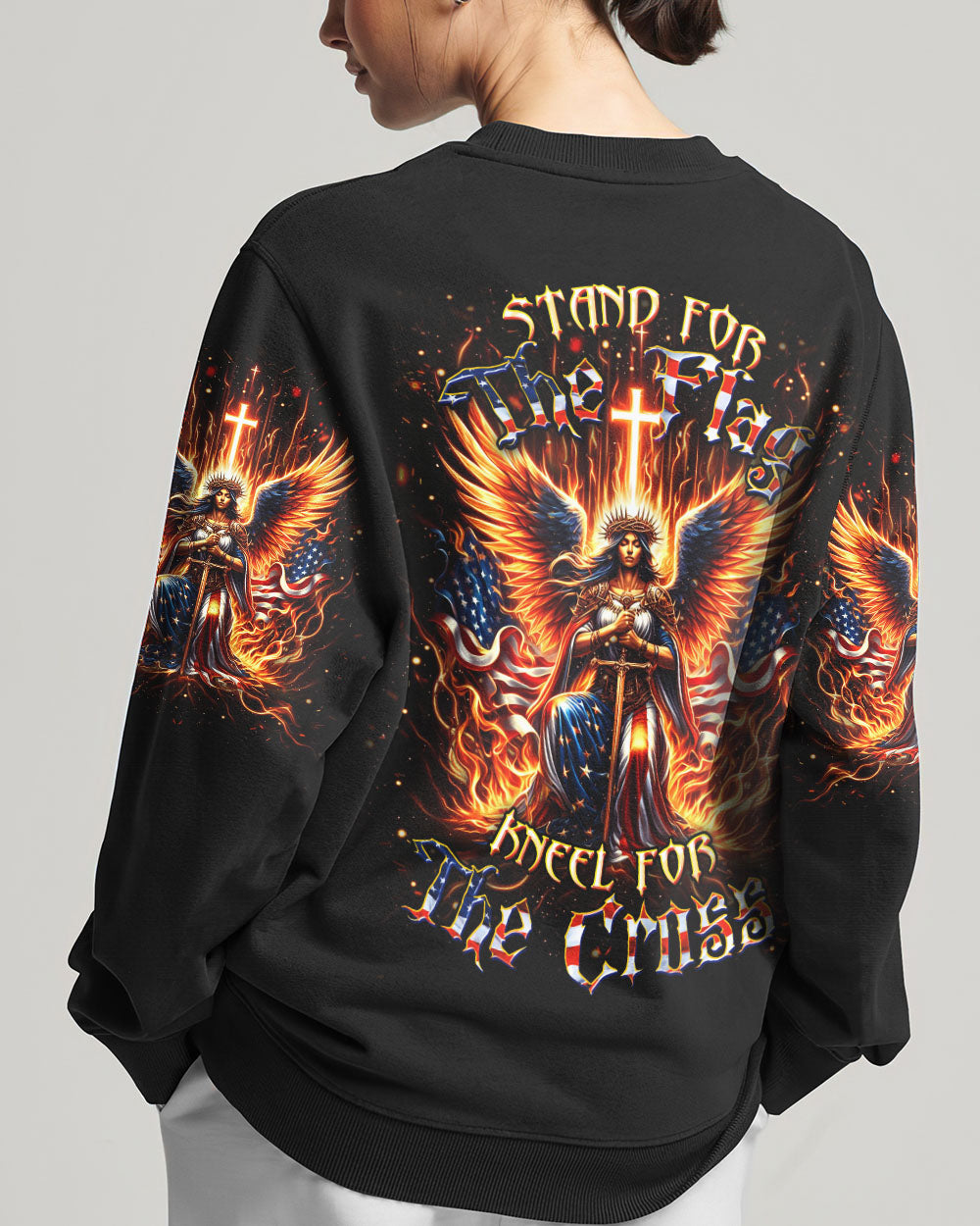 Stand For The Flag Kneel For The Cross Women's All Over Print Shirt - Yhdu2105242