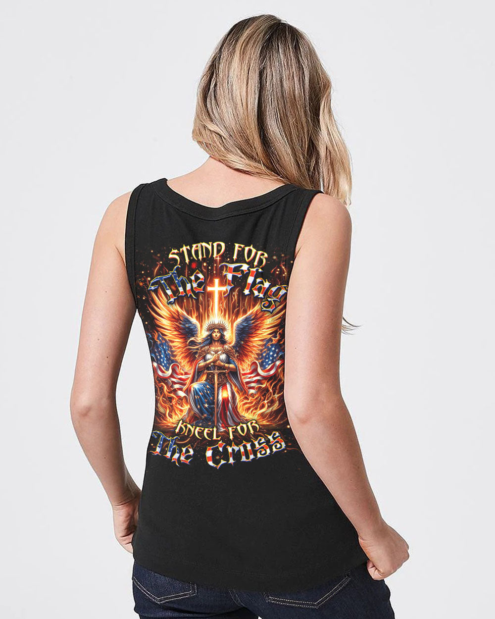 Stand For The Flag Kneel For The Cross Women's All Over Print Shirt - Yhdu2105242