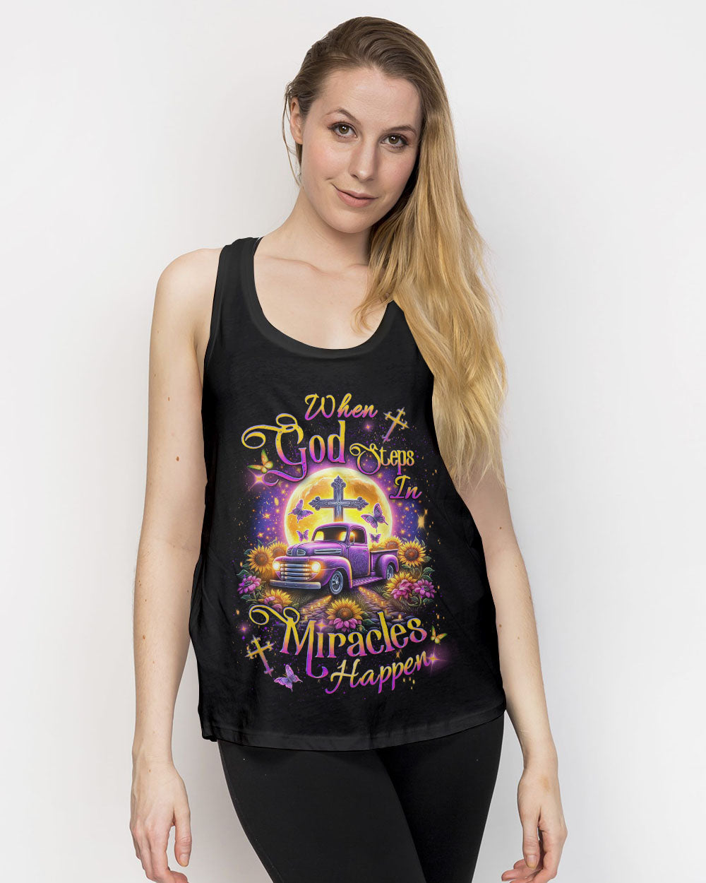 When God Steps In Miracles Happen Women's All Over Print Shirt - Yhdu3101241