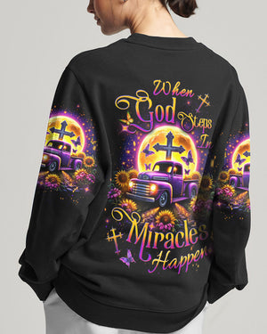 When God Steps In Miracles Happen Women's All Over Print Shirt - Yhdu3101241