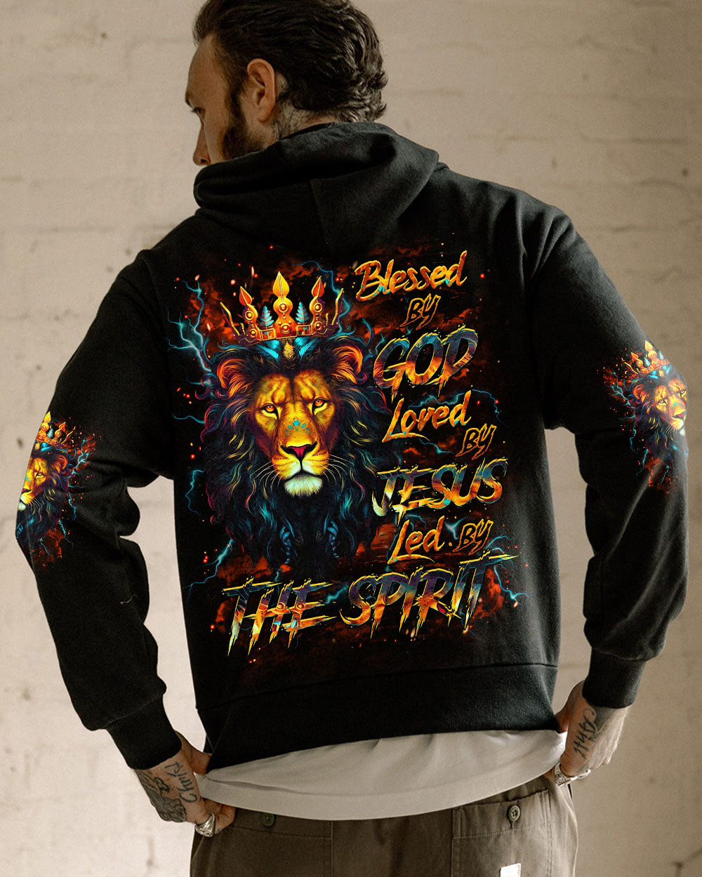 Blessed By God Loved By Jesus Lion Men's All Over Print Shirt - Yhhg2608253