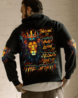 Blessed By God Loved By Jesus Lion Men's All Over Print Shirt - Yhhg2608253