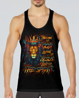 Blessed By God Loved By Jesus Lion Men's All Over Print Shirt - Yhhg2608253