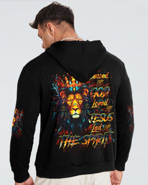 Blessed By God Loved By Jesus Lion Men's All Over Print Shirt - Yhhg2608253