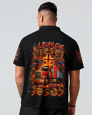 I Run On Diesel And Jesus Trucker Men's All Over Print Shirt - Yhhn0408254