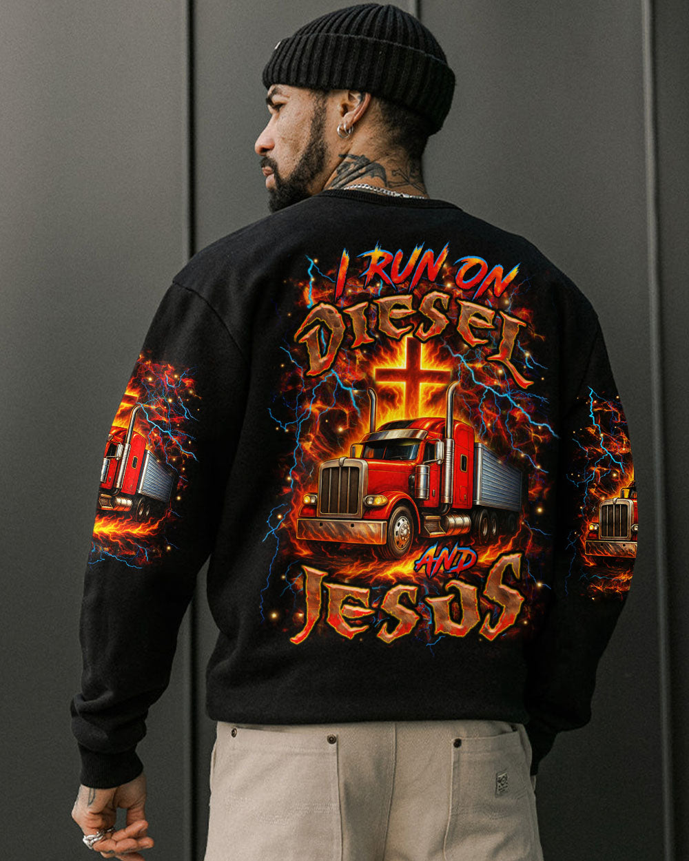 I Run On Diesel And Jesus Trucker Men's All Over Print Shirt - Yhhn0408254