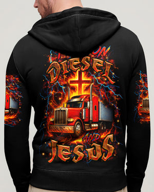 I Run On Diesel And Jesus Trucker Men's All Over Print Shirt - Yhhn0408254