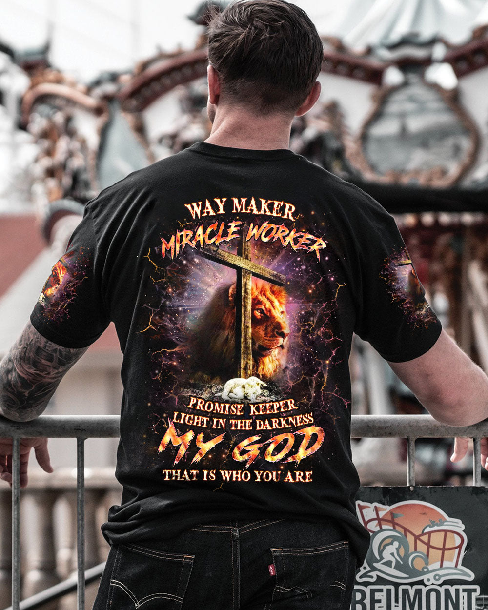 Way Maker Miracle Worker Cross Lion Men's All Over Print Shirt - Yhhn0605242