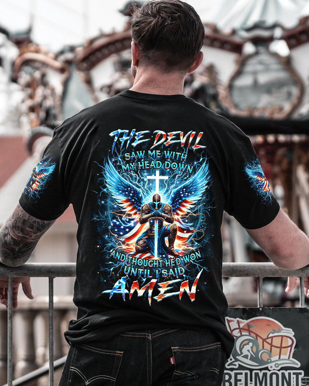 The Devil Caught Me With My Head Down Men's All Over Print Shirt - Yhhn0905244