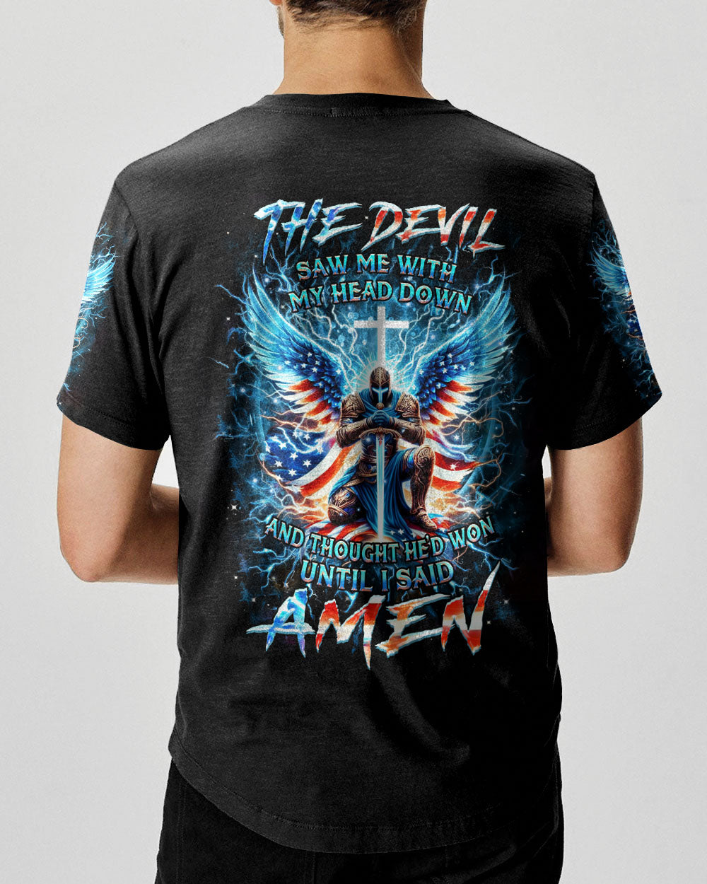 The Devil Caught Me With My Head Down Men's All Over Print Shirt - Yhhn0905244