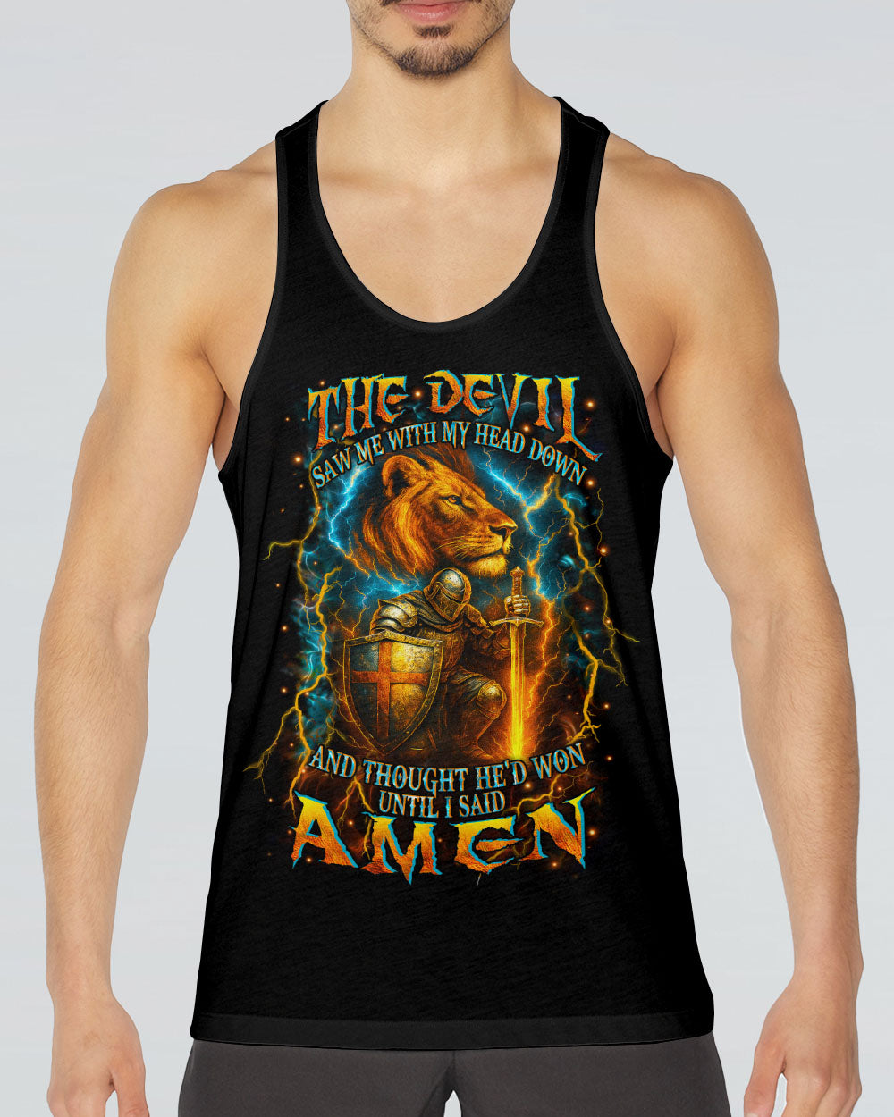 The Devil Saw Me With My Head Down Men's All Over Print Shirt - Yhhn1007251