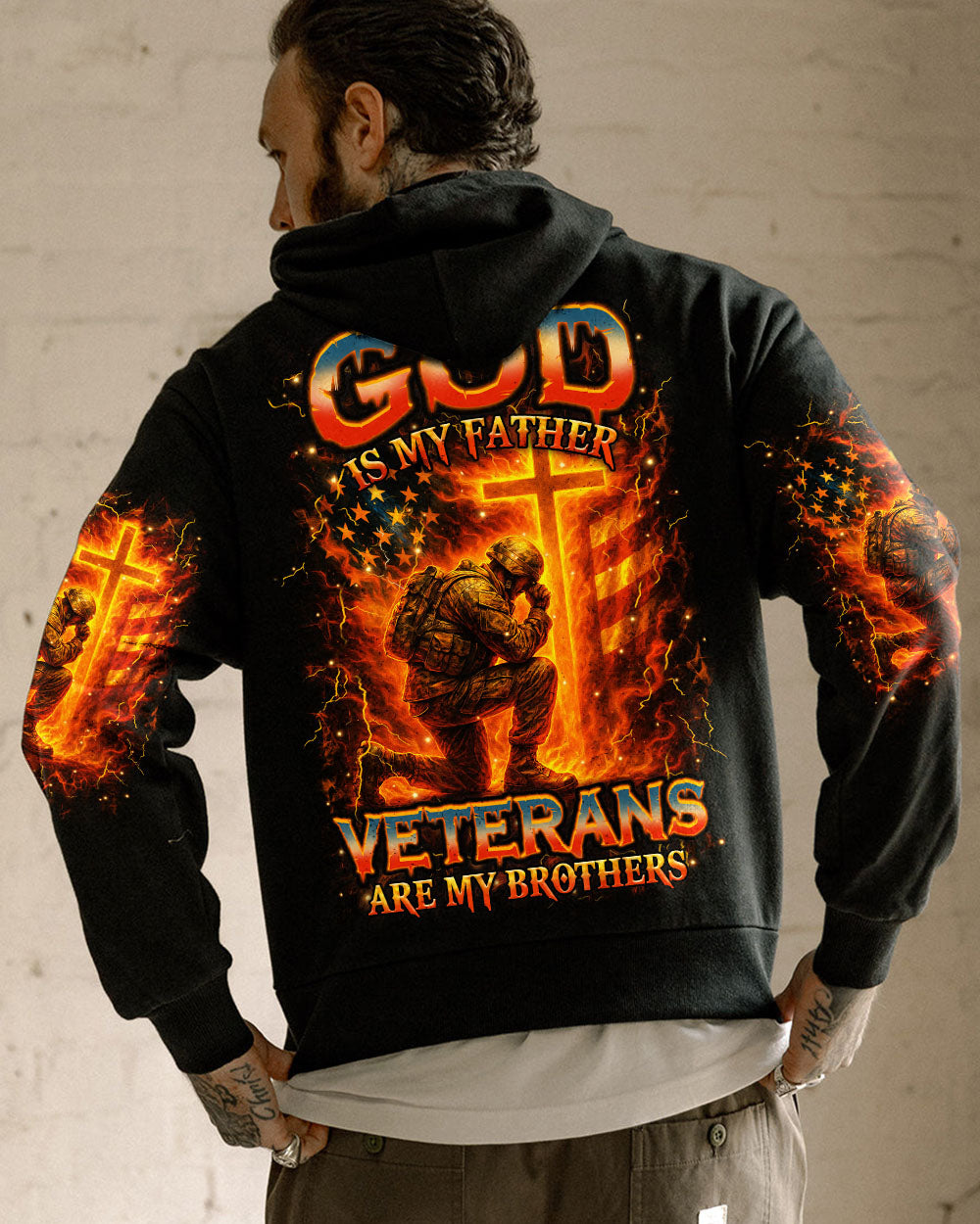 God Is My Father Veterans Are My Brothers Men's All Over Print Shirt - Yhhn1009253