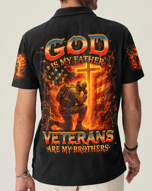 God Is My Father Veterans Are My Brothers Men's All Over Print Shirt - Yhhn1009253