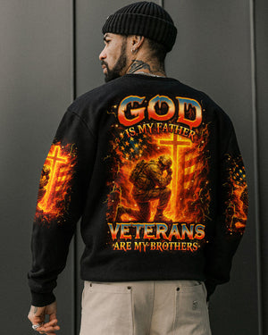 God Is My Father Veterans Are My Brothers Men's All Over Print Shirt - Yhhn1009253