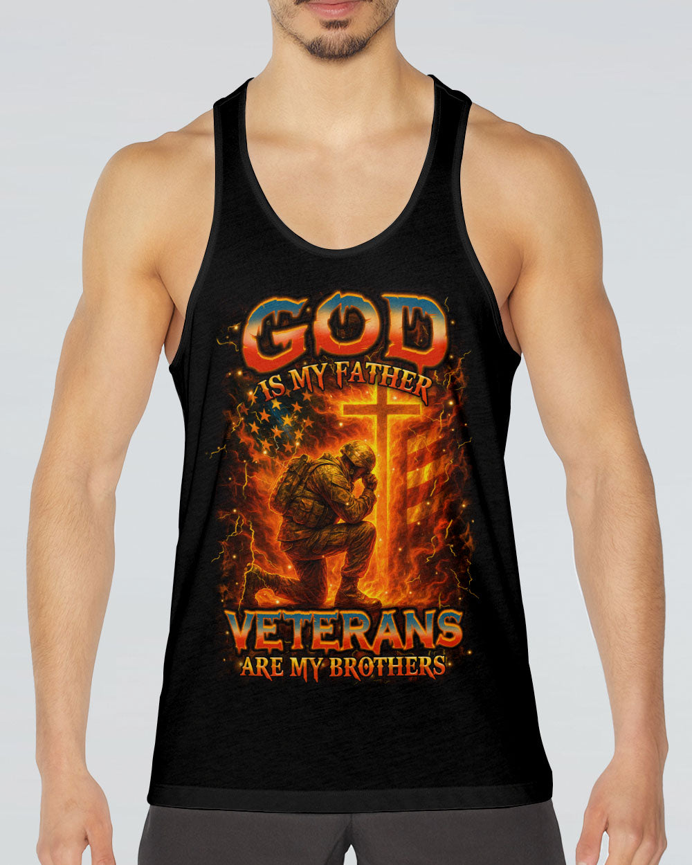 God Is My Father Veterans Are My Brothers Men's All Over Print Shirt - Yhhn1009253