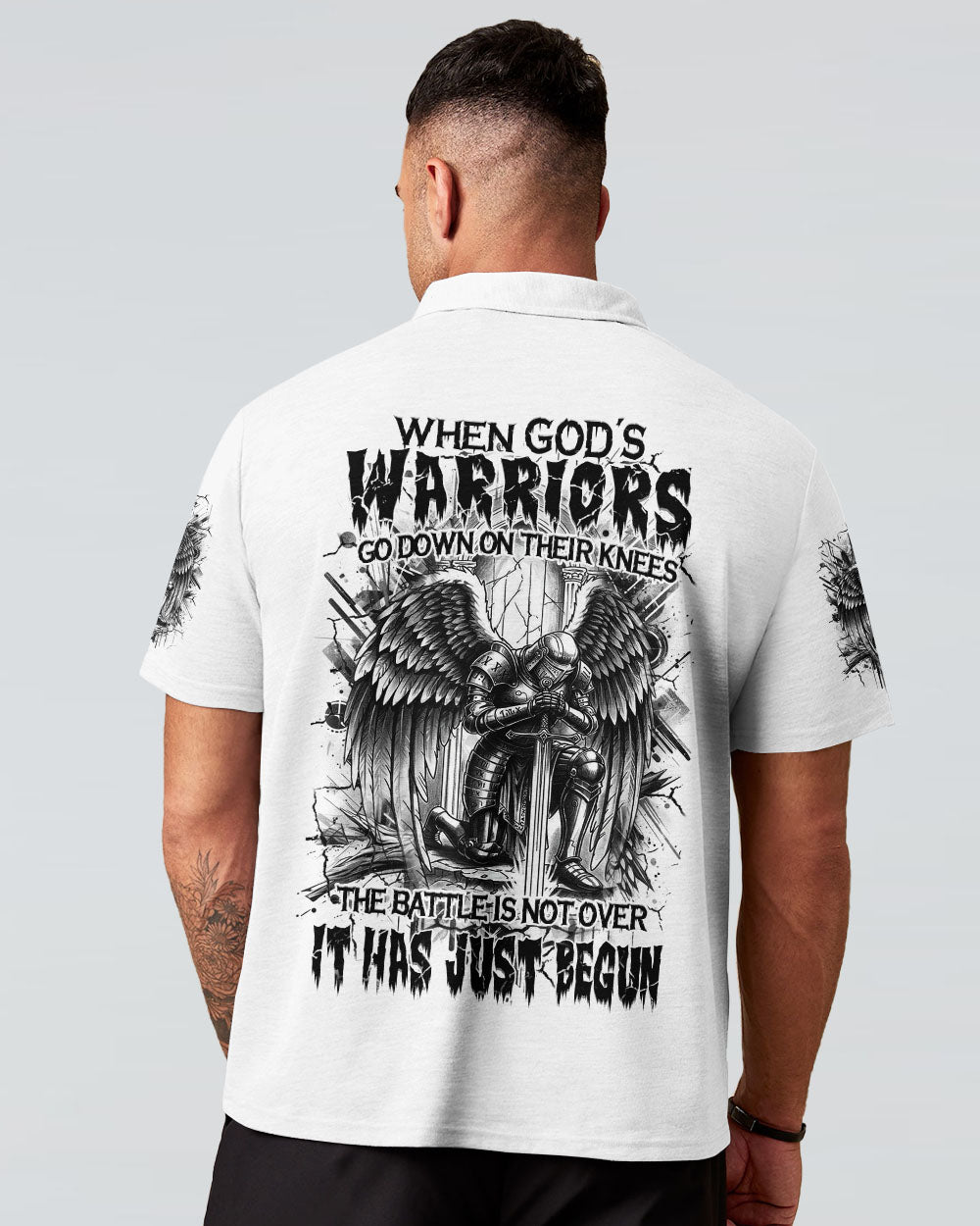 When God's Warriors Go Down On Their Knees Men's All Over Print Shirt - Yhhn1104253