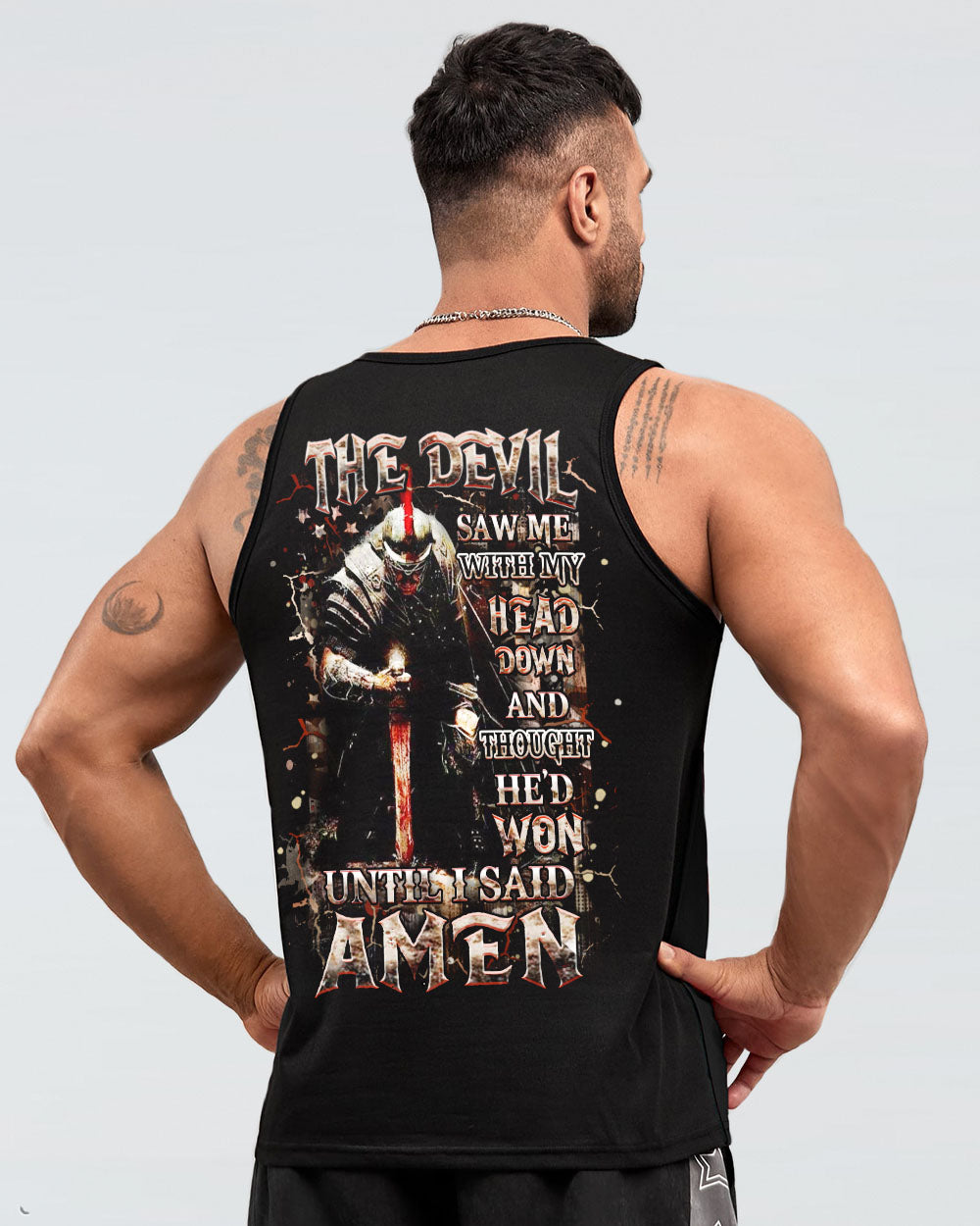 The Devil Saw Me With My Head Down Warrior Men's All Over Print Shirt - Yhhn1403253
