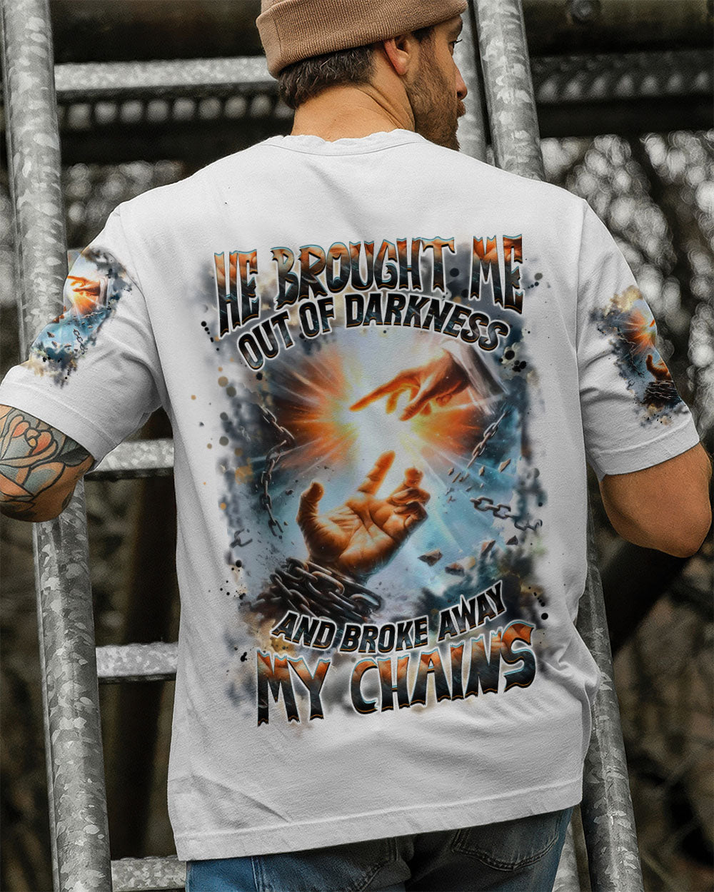He Brought Me Out Of Darkness Men's All Over Print Shirt - Yhhn1707254