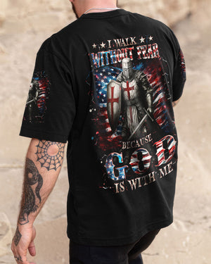 I Walk Without Fear Because God Is With Me Men's All Over Print Shirt - Yhhn1909253