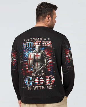 I Walk Without Fear Because God Is With Me Men's All Over Print Shirt - Yhhn1909253