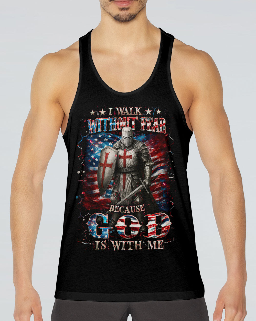 I Walk Without Fear Because God Is With Me Men's All Over Print Shirt - Yhhn1909253