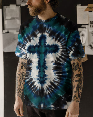 Tie Dye Cross Men's All Over Print Shirt - Yhhn1912252
