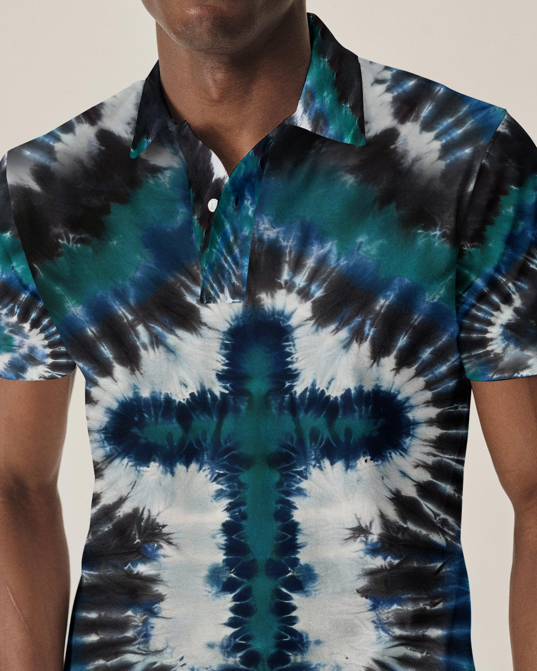 Tie Dye Cross Men's All Over Print Shirt - Yhhn1912252