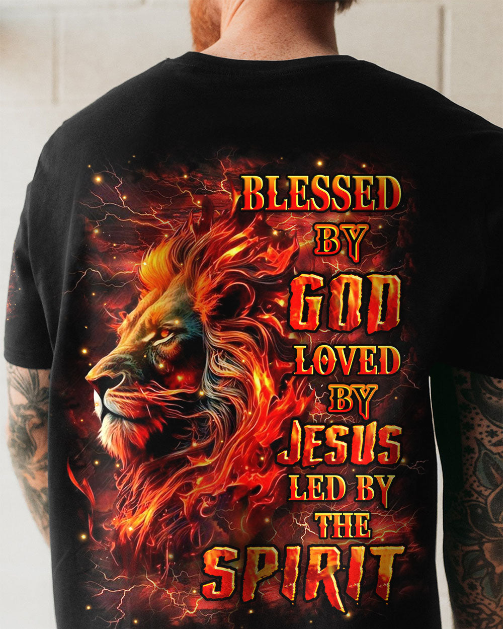 Blessed By God Loved By Jesus Lion Men's All Over Print Shirt - Yhhn2008254