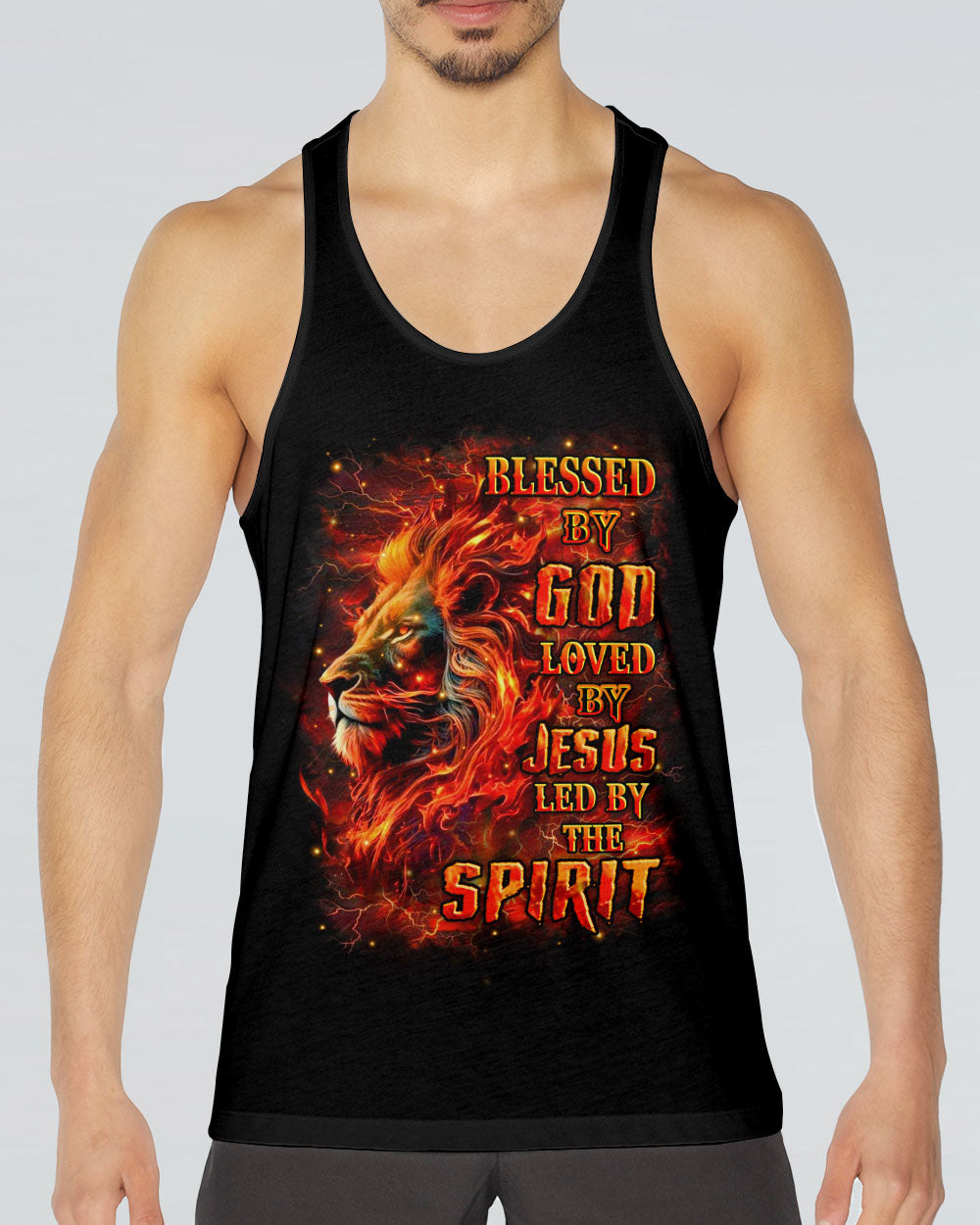 Blessed By God Loved By Jesus Lion Men's All Over Print Shirt - Yhhn2008254