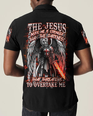 The Jesus Inside Me Is Stronger   Warrior Men's All Over Print Shirt - Yhhn2011251